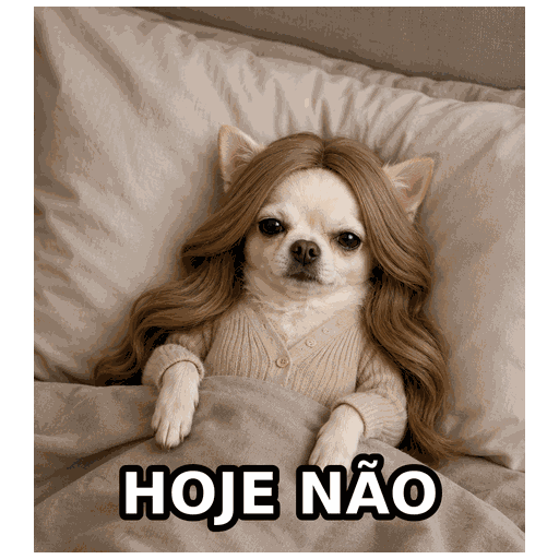 Figurinha: hoje nao