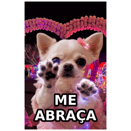 Figurinha: me abraca