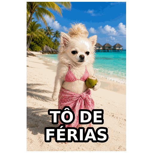 Figurinha: de ferias